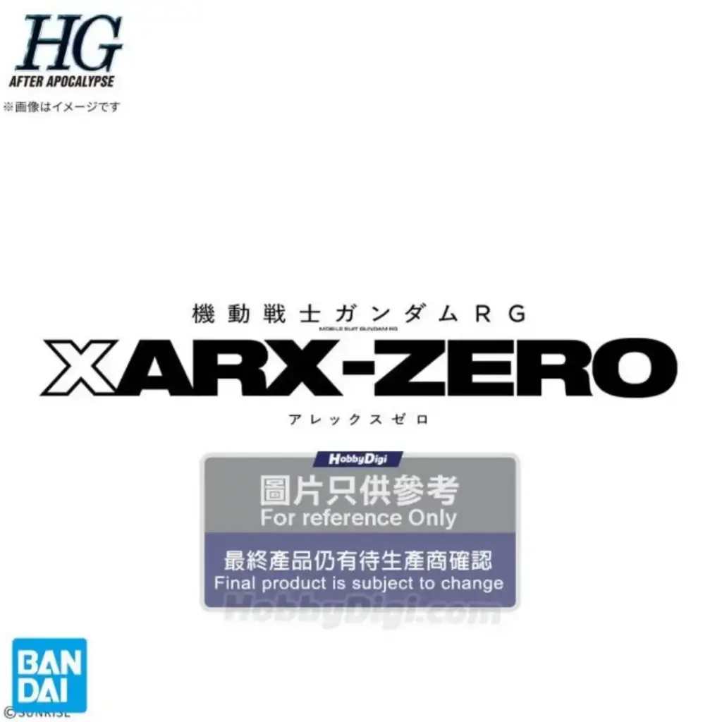 [PREORDER] MODEL KIT HG BANDAI MOBILE SUIT GUNDAM RG BANDAI XARX-ZERO NEW ITEM A (TENTATIVE)