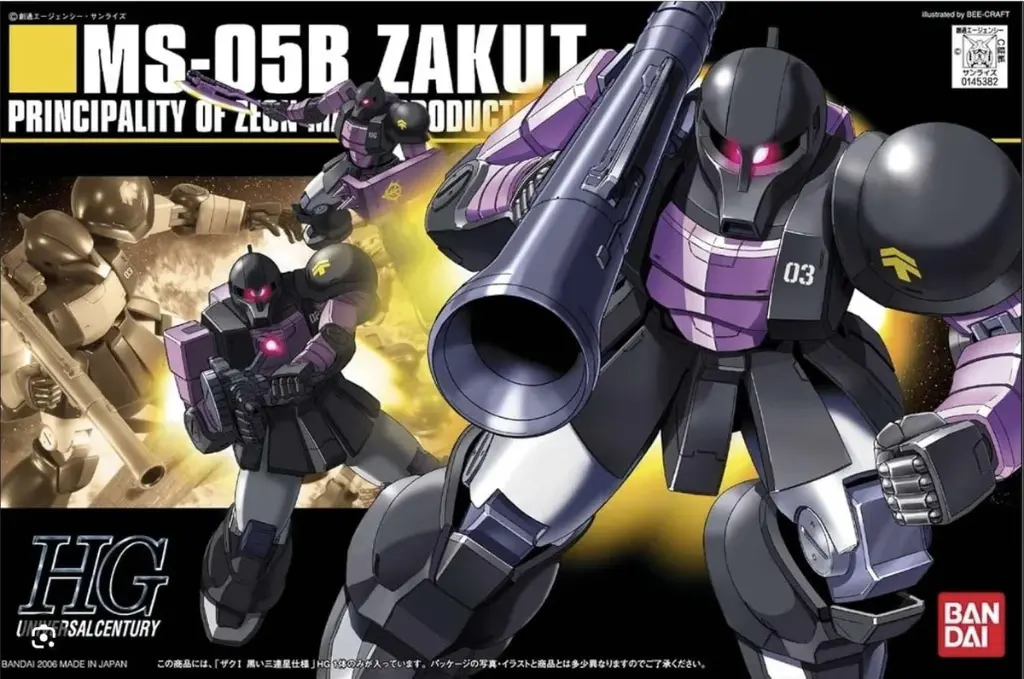 HG BANDAI ZAKU I BLACK TRISTARS