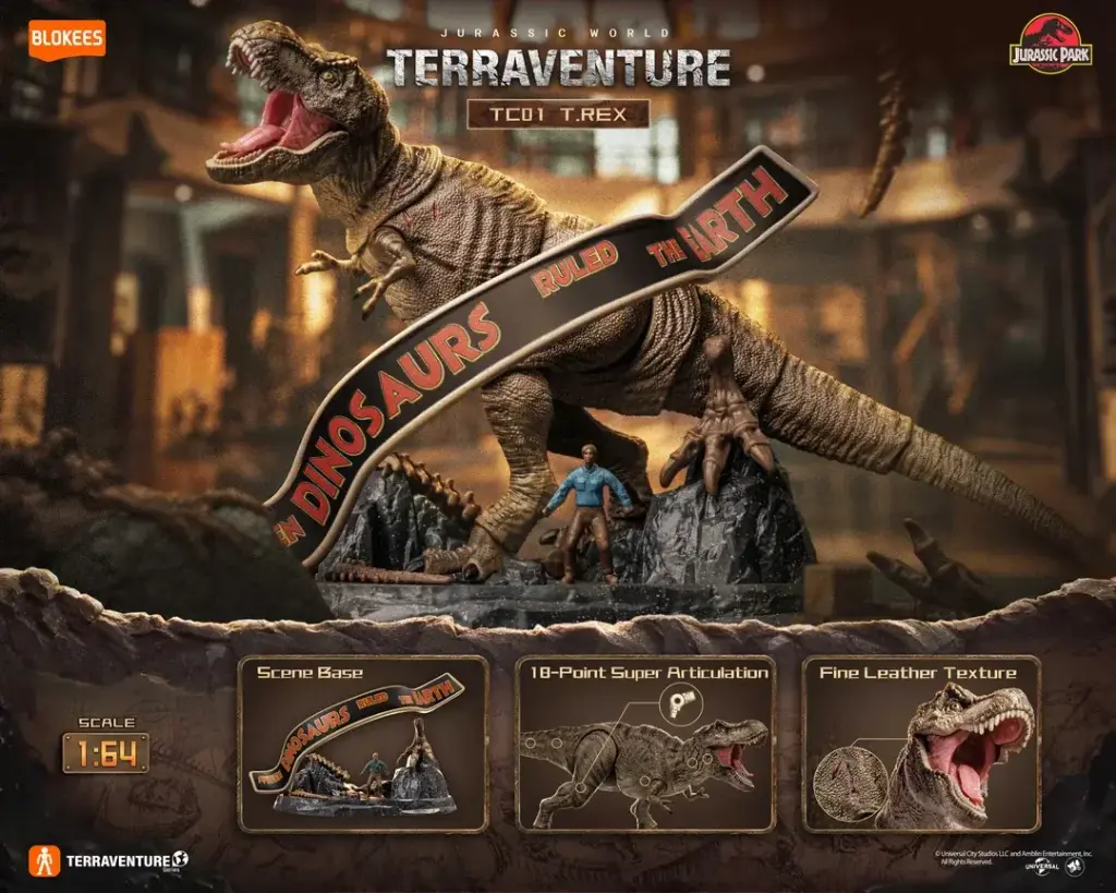 [PREORDER] ACTION FIGURE BLOKEES JURASSIC WORLD TERRAVENTURE TC01-TYRANNOSAURUS REX 
