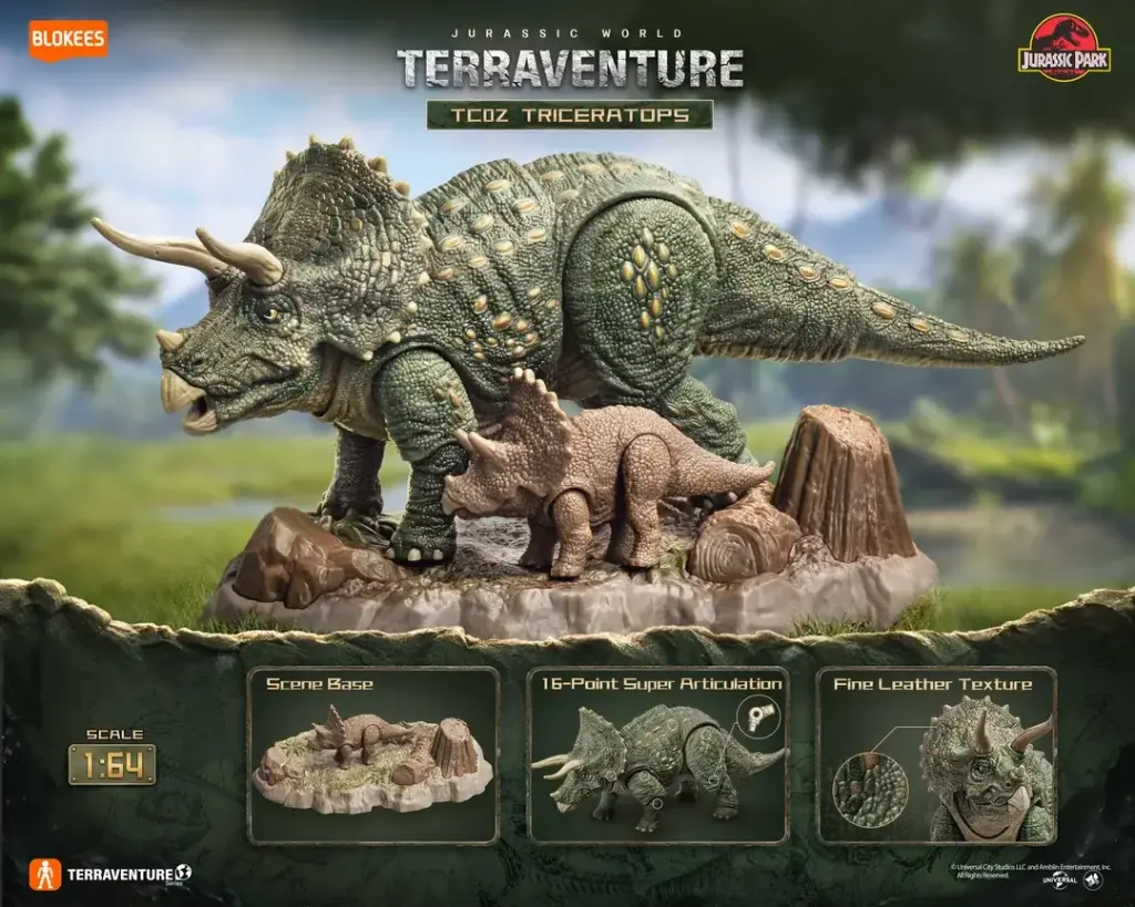 [PREORDER] ACTION FIGURE BLOKEES JURASSIC WORLD TERRAVENTURE TC02-TRICERATOPS