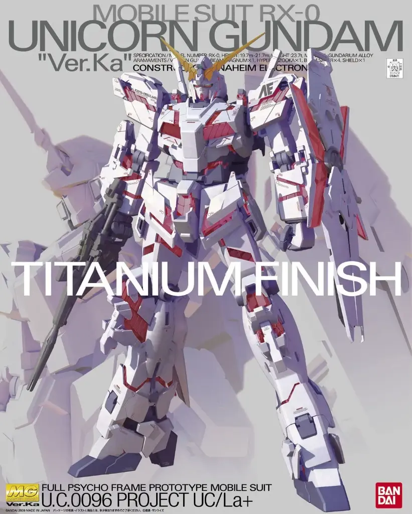MG BANDAI UNICORN GUNDAM VER KA COATING VER