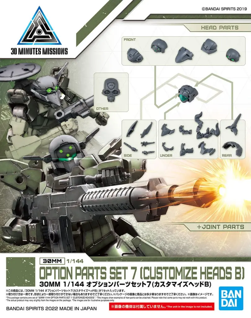 MODEL KIT BANDAI 30MM OPTION PARTS SET 7 (CUSTOMIZE HEADS B)