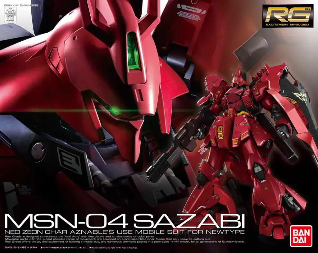 MODEL KIT RG 1/144 BANDAI SAZABI