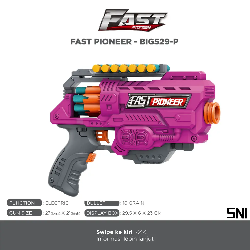 "BIG529P FAST PIONEER ELECTRIC FAST ELITE 16 Foam Darts SPECIAL EDITION"