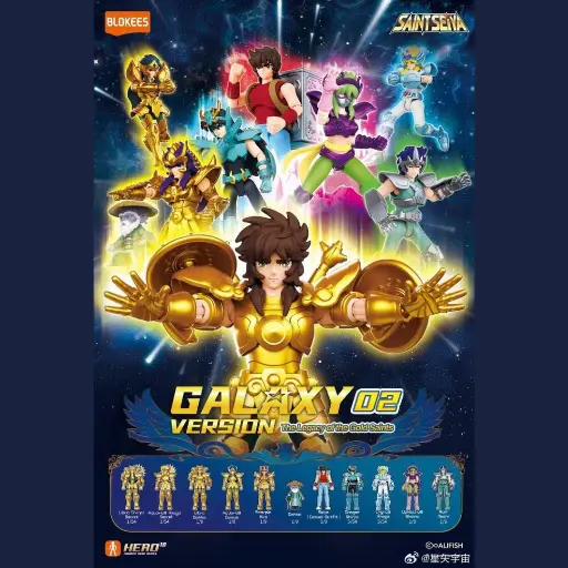 [75032] ACTION FIGURES BLOKEES SAINT SEIYA GALAXY VERSION 02 GV 02 THE LEGACY OF GOLDEN SAINTS