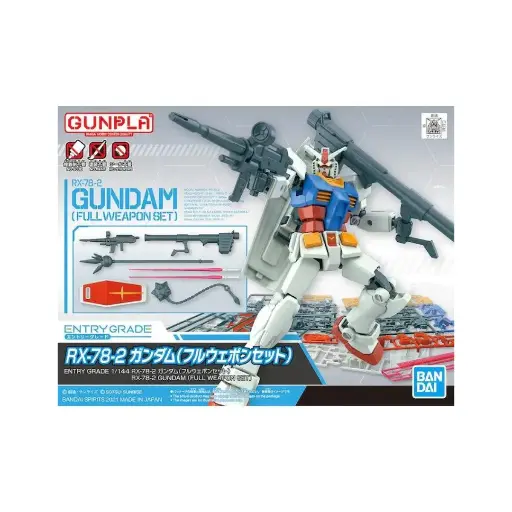Entry Grade BANDAI RX-78-2 Gundam (Full Weapon Set) (FAST SHIP)