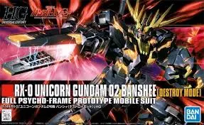 HG BANDAI RX-0 UNICORN GUNDAM 02 BANSHEE (DESTROY MODE)