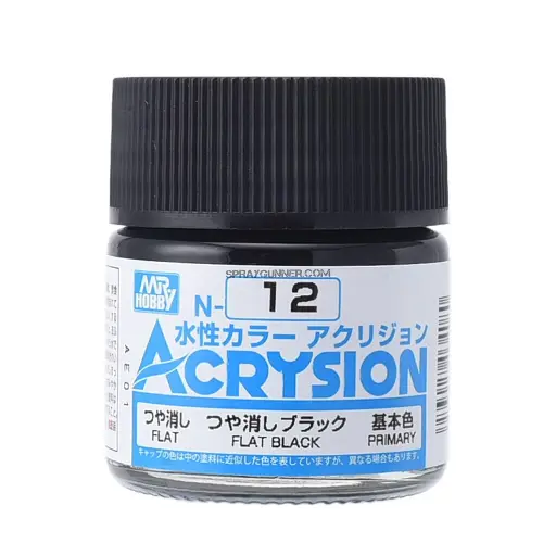 PAINT - ACRYSION N12 FLAT BLACK